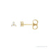 Sapphire Row Natural Diamond Trio Earrings - 14K Yellow Gold, .05 CTW