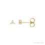Sapphire Row Natural Diamond Trio Earrings - 14K Yellow Gold, .05 CTW