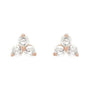 Sapphire Row Lab-Grown Diamond Trio Earrings - 14K Rose Gold, 1/4 CTW (view 2)