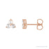 Sapphire Row Lab-Grown Diamond Trio Earrings - 14K Rose Gold, 1/8 CTW