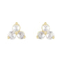 Sapphire Row Lab-Grown Diamond Trio Earrings - 14K Yellow Gold, 1/4 CTW (view 2)