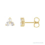 Sapphire Row Lab-Grown Diamond Trio Earrings - 14K Yellow Gold, 1/8 CTW