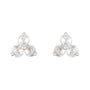 Sapphire Row Lab-Grown Diamond Trio Earrings - 14K White Gold, 1/4 CTW (view 2)