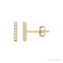 Sapphire Row Natural Diamond Pavé Bar Earrings - 14K Yellow Gold