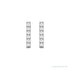 Sapphire Row Natural Diamond Pavé Bar Earrings - Platinum (view 2)