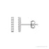Sapphire Row Lab-Grown Diamond Pavé Bar Earrings - 14K White Gold