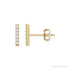 Sapphire Row Lab-Grown Diamond Pavé Bar Earrings - 14K Yellow Gold