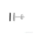 Sapphire Row Natural Black Diamond Pavé Bar Earrings - 14K White Gold
