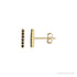 Sapphire Row Natural Black Diamond Pavé Bar Earrings - 14K Yellow Gold