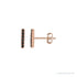 Sapphire Row Natural Black Diamond Pavé Bar Earrings - 14K Rose Gold