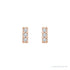 Sapphire Row Natural Diamond Mini Pavé Bar Earrings - 14K Rose Gold (view 2)