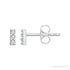 Sapphire Row Natural Diamond Mini Pavé Bar Earrings - 14K White Gold