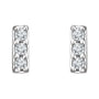 Sapphire Row Natural Diamond Mini Pavé Bar Earrings - 14K White Gold (view 2)