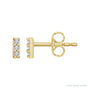 Sapphire Row Lab-Grown Diamond Mini Pavé Bar Earrings - 14K Yellow Gold