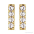 Sapphire Row Natural Diamond Large Bar Earrings - 14K Yellow Gold (view 2)