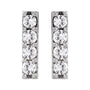Sapphire Row Natural Diamond Large Bar Earrings - 14K White Gold (view 2)