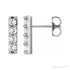 Sapphire Row Natural Diamond Large Bar Earrings - Platinum