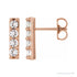 Sapphire Row Lab-Grown Diamond Large Bar Earrings - 14K Rose Gold