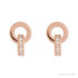 Sapphire Row Natural Diamond Circle Drop Earrings - 14K Rose Gold (view 2)