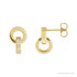 Sapphire Row Lab-Grown Diamond Circle Drop Earrings - 14K Yellow Gold