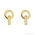 Sapphire Row Lab-Grown Diamond Circle Drop Earrings - 14K Yellow Gold (view 2)