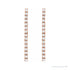 Sapphire Row Natural Diamond Mini Round Tennis Earrings - 14K Rose Gold (view 2)