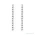 Sapphire Row Natural Diamond Mini Round Tennis Earrings - 14K White Gold (view 2)