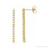 Sapphire Row Natural Diamond Mini Round Tennis Earrings - 14K Yellow Gold