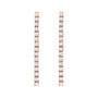 Sapphire Row Lab-Grown Diamond Mini Round Tennis Earrings - 14K Rose Gold (view 2)