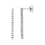 Sapphire Row Lab-Grown Diamond Mini Round Tennis Earrings - 14K White Gold