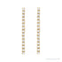 Sapphire Row Lab-Grown Diamond Mini Round Tennis Earrings - 14K Yellow Gold (view 2)