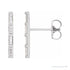 Sapphire Row Natural Diamond Baguette Bar Earrings - Platinum, 1/6 CTW