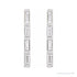Sapphire Row Natural Diamond Baguette Bar Earrings - Platinum, 1/6 CTW (view 2)