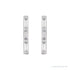 Sapphire Row Natural Diamond Baguette Bar Earrings - Platinum, 1/8 CTW (view 2)
