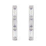 Sapphire Row Natural Diamond Baguette Bar Earrings - Platinum, 1/8 CTW (view 2)
