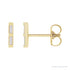 Sapphire Row Natural Diamond Baguette Bar Earrings - 14K Yellow Gold, .08 CTW