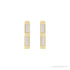 Sapphire Row Natural Diamond Baguette Bar Earrings - 14K Yellow Gold, .08 CTW (view 2)