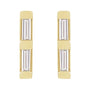 Sapphire Row Natural Diamond Baguette Bar Earrings - 14K Yellow Gold, .08 CTW (view 2)