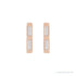 Sapphire Row Natural Diamond Baguette Bar Earrings - 14K Rose Gold, .08 CTW (view 2)