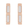 Sapphire Row Natural Diamond Baguette Bar Earrings - 14K Rose Gold, .08 CTW (view 2)