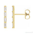 Sapphire Row Natural Diamond Baguette Bar Earrings - 14K Yellow Gold, 1/6 CTW