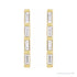 Sapphire Row Natural Diamond Baguette Bar Earrings - 14K Yellow Gold, 1/6 CTW (view 2)