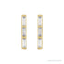 Sapphire Row Natural Diamond Baguette Bar Earrings - 14K Yellow Gold, 1/8 CTW (view 2)