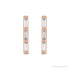 Sapphire Row Natural Diamond Baguette Bar Earrings - 14K Rose Gold, 1/8 CTW (view 2)