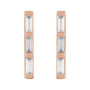 Sapphire Row Natural Diamond Baguette Bar Earrings - 14K Rose Gold, 1/8 CTW (view 2)