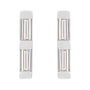 Sapphire Row Natural Diamond Baguette Bar Earrings - 14K White Gold, .08 CTW (view 2)