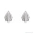 Sapphire Row Natural Diamond Shell Earrings - Platinum (view 2)