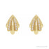 Sapphire Row Natural Diamond Shell Earrings - 14K Yellow Gold (view 2)