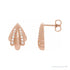 Sapphire Row Natural Diamond Shell Earrings - 14K Rose Gold