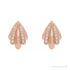 Sapphire Row Natural Diamond Shell Earrings - 14K Rose Gold (view 2)